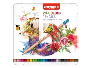 Kleurpotloden Bruynzeel Expression assorti blik à 24 stuks - 1