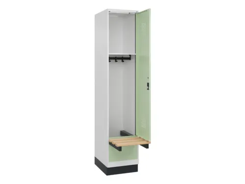 locker met bank,HxBxD 1950x400x815mm,1vak,vak B 400mm,cilinderslot