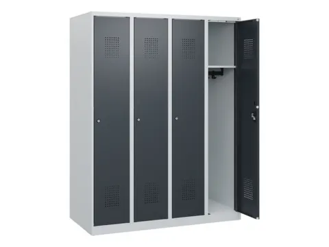 schoollocker,HxBxD 1530x1200x500mm,4vak,vak B 300mm,cil.-slot