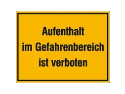 aanwijzingsbord,Verboden zich in de gevarenzone te begeven,PVC