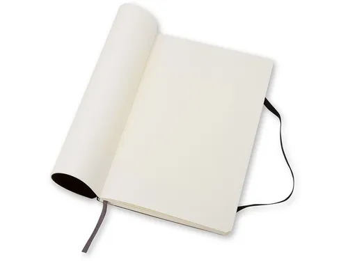 Notitieboek Moleskine large 130x210mm blanco soft cover zwart