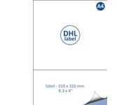 Retourlabel DHL label A4 210x102mm 1000 Vel