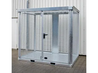 gasflessendepot,v. 60xØ 230mm fles,HxBxD 2260x2535x1575mm,m. deksel - 2