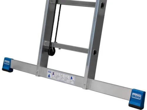 optrekladder,2x18,sporten,balk L 5,2-9,1m,2-dlg.,aluminium