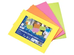 Info communicatiekaarten, 200x150mm, 4 x 50 stuks, geel, oranje, roze,