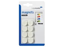 Magneet Legamaster 20mm 250gr wit 8 stuks