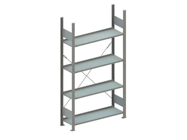 magazijnstelling,grondveld,HxBxD 1850x1056x336mm,vakl. 80kg,4xlegbord