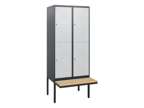 Dubbeldekse dekenkist,HxBxD 1950x800x815mm,2x2vak.,vak B 400mm