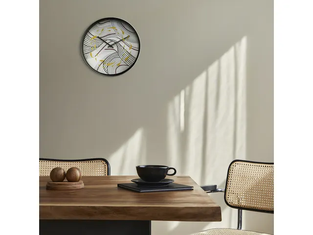 Wandklok Nextime dia 30cm grijs kunststof Koi