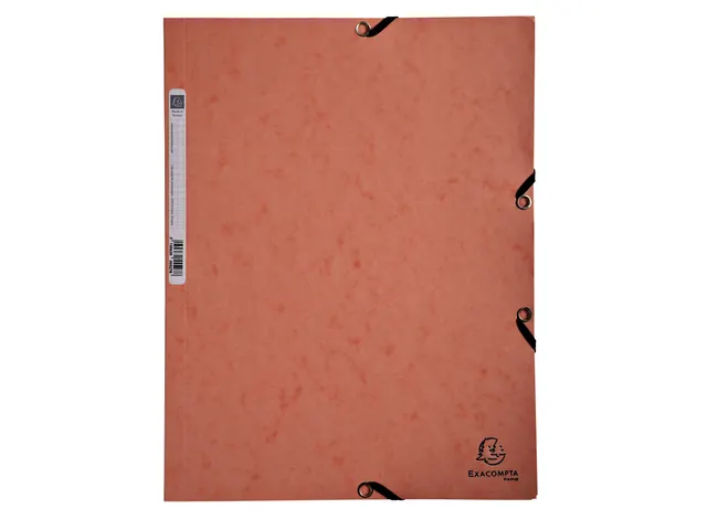 Elastomap Exacompta Aquarel A4 3 kleppen 400gr glanskarton roze