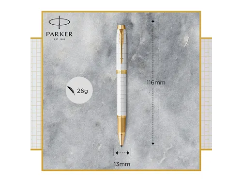 Rollerpen Parker IM Premium Pearl GT Fijn Zwarte inkt