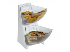 Dispenser rack 2-etages rvs