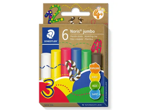 Boetseerklei Staedtler Noris jumbo set à 6 kleuren