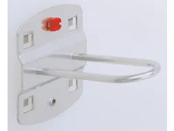 ronde houder,v. perfoplaat,LxB 65x25mm,RAL7016