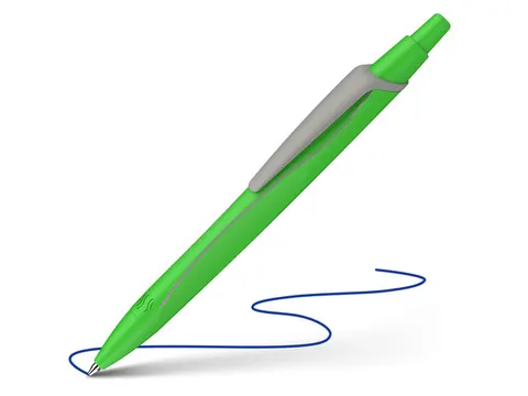 Balpen Schneider Reco Neon groen, schrijfkleur: blauw