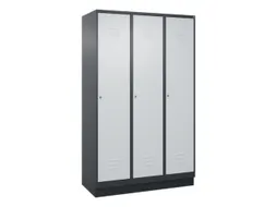 locker voor scheiding van kleding,HxBxD 1950x1200x500mm,3vak