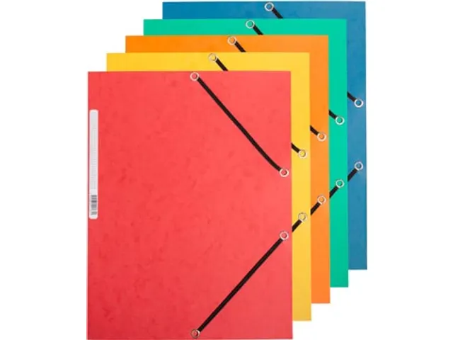 Elastomap A4 Met 3 Kleppen Karton Assorti Voor 200 Vel