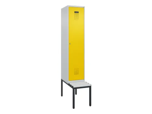 locker met bank,HxBxD 2120x400x815mm,1vak,vak B 400mm,cilinderslot