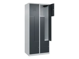 Z-garderobekast,HxBxD 1850x800x500mm,vak B 200/400mm,cil.-slot - 2