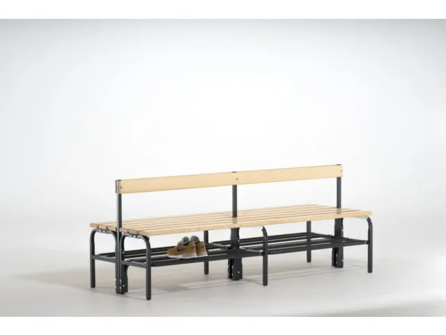 banc double,HxLxP 770x2000x725mm,barrettes en bois