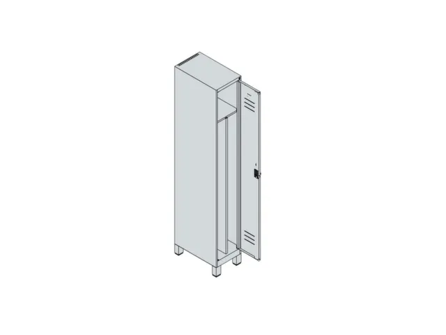 locker voor scheiding van kleding,HxBxD 1950x300x500mm,1vak