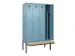 locker met bank,voor scheiding van kleding,HxBxD 2120x1200x815mm,4vak