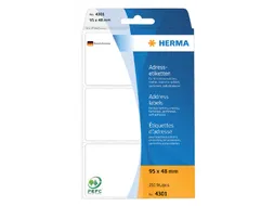 HERMA 4301 Adresetiketten voor Schrijfmachines Leporello 95x48mm 250st