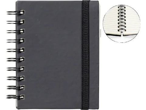 Notitieboek Quantore A6 spiraal zwart lijn Voordeelbundel