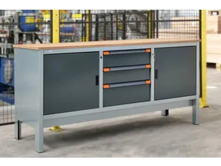 werkbank,HxBxD 870x1850x725mm,multiplexblad,draagverm. 1000kg,4voeten - 4