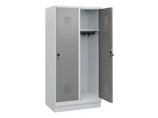 schoollocker,HxBxD 1630x800x500mm,2vak,vak B 400mm,draaigrendel,sokkel - 1