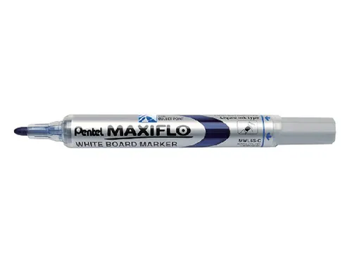 Viltstift Pentel MWL5 Maxiflo whiteboard blauw 1mm