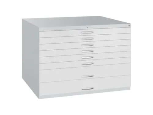 Tekeningenkast 760x1100x765mm 6+2 Laden Din A1 Ral 7035