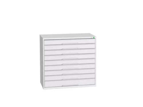 ladekast HxBxD 1000x1050x550mm 9laden romp RAL7035 front RAL7035