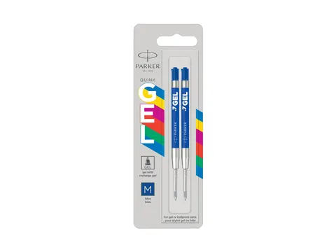 Gelschrijvervulling Parker Quink Economic M blauw blister à 2st