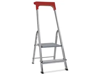 aluminium trapladder,eenzijdig,2treden,Stand H 0,35m,balk L 1,02m - 3