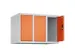 opzetkast,v. locker,3vak.,vak B 250mm,HxBxD 500x750x500mm,vleugeldeur