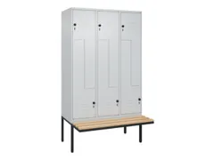 Z-garderobekast,HxBxD 2120x1200x815mm,6vak,vak B 400mm,draaigrendel