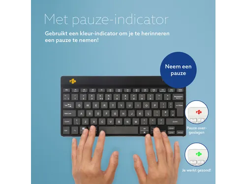 Toetsenbord R-Go Ergonomisch Compact Break QWERTY zwart