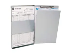 Klembord Westcott met opbergvak aluminium A4 9 inchx12 inch