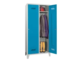 locker,HxBxD 1850x800x500mm,2vak,vak B 400mm,RAL7035,front RAL5012 - 2
