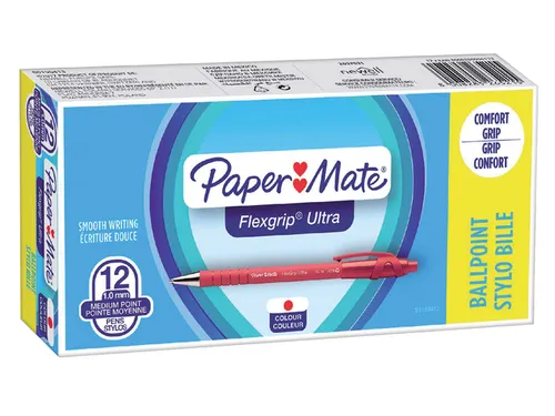 Balpen Paper Mate Flexgrip Ultra medium rood