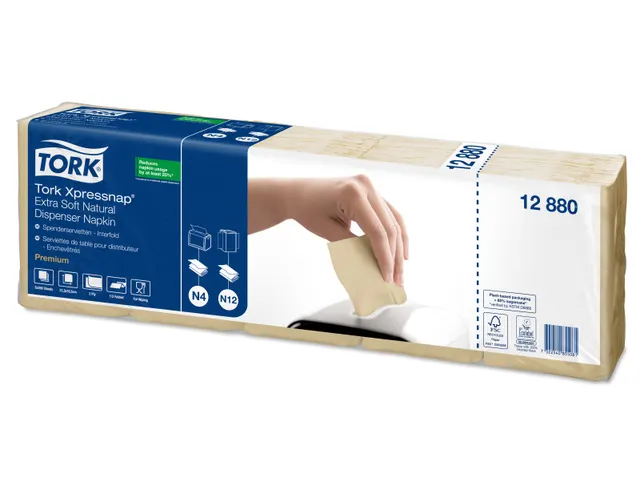 Serviette Tork 12880 Xpressnap Extra douce 2 ép Naturel