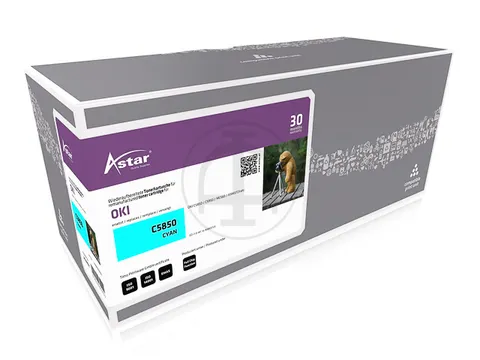 As20031 Astar Oki 43865723 C/Mc Toner Cyaan Rebuilt 6000Pag Chip