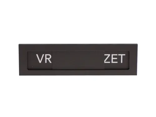 Premium Schuifbord Zwart Wit Vrij Bezet 150x40mm