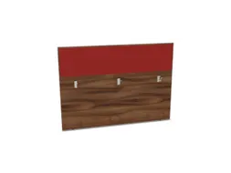 baliepaneel bureau aanbouw achter NP-tiepolo nut BN4011-rood 1600mm