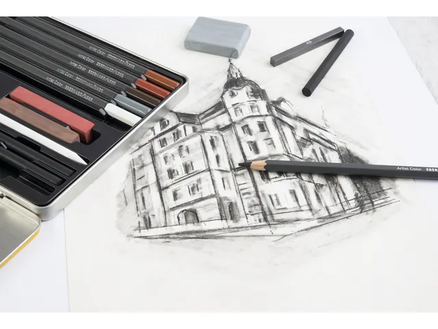 Tekenset Eberhard Faber Artist Color bliketui 16 stuks