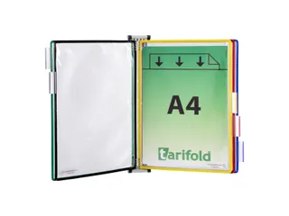 Zichtpanelensysteem wand Tarifold metaal A4 5 tassen assorti - 3