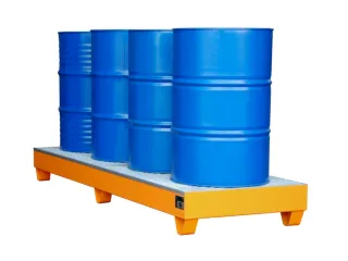 Systeem-Opvangbak Oranje 4x 200l 222l 250x 2400x 800mm Rooster - 1
