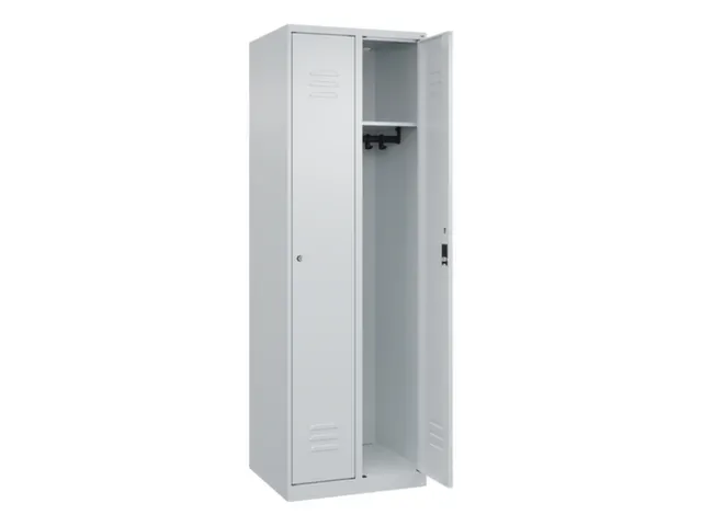 locker,HxBxD 1850x600x500mm,2vak,vak B 300mm,cil.-slot,staand op vloer