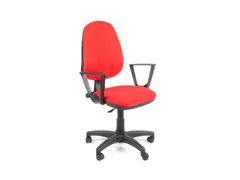 Bureaustoel EN1335 Linea Tiger 01 rood/rood met armleuning